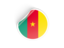 Cameroon. Round sticker. Download icon.