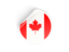 Canada. Round sticker. Download icon.