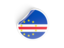 Cape Verde. Round sticker. Download icon.