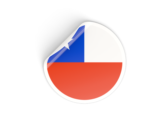 Round sticker. Download flag icon of Chile at PNG format