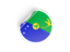 Christmas Island. Round sticker. Download icon.