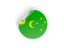 Cocos Islands. Round sticker. Download icon.