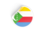 Comoros. Round sticker. Download icon.