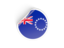 Cook Islands. Round sticker. Download icon.