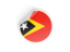 East Timor. Round sticker. Download icon.