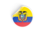 Ecuador. Round sticker. Download icon.