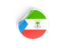 Equatorial Guinea. Round sticker. Download icon.