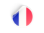 France. Round sticker. Download icon.