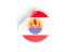 French Polynesia. Round sticker. Download icon.