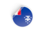 French Southern and Antarctic Lands. Round sticker. Download icon.