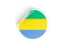 Gabon. Round sticker. Download icon.