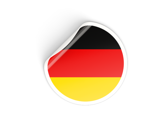 Round sticker. Download flag icon of Germany at PNG format