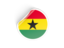 Ghana. Round sticker. Download icon.