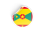 Grenada. Round sticker. Download icon.