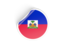 Haiti. Round sticker. Download icon.