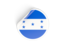 Honduras. Round sticker. Download icon.