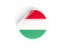 Hungary. Round sticker. Download icon.