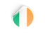 Ireland. Round sticker. Download icon.