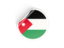 Jordan. Round sticker. Download icon.