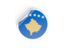 Kosovo. Round sticker. Download icon.