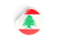 Lebanon. Round sticker. Download icon.