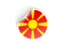 Macedonia. Round sticker. Download icon.