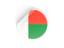 Madagascar. Round sticker. Download icon.