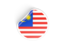 Malaysia. Round sticker. Download icon.