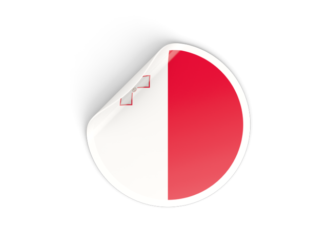 Round sticker. Download flag icon of Malta at PNG format