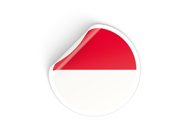 Round sticker. Download flag icon of Monaco at PNG format