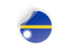 Nauru. Round sticker. Download icon.
