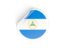 Nicaragua. Round sticker. Download icon.