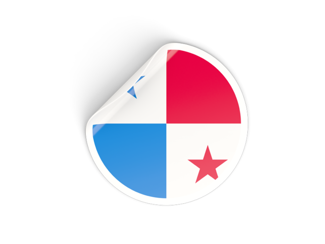 Round sticker. Download flag icon of Panama at PNG format