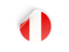 Peru. Round sticker. Download icon.