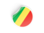 Republic of the Congo. Round sticker. Download icon.