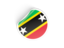Saint Kitts and Nevis. Round sticker. Download icon.