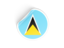 Saint Lucia. Round sticker. Download icon.