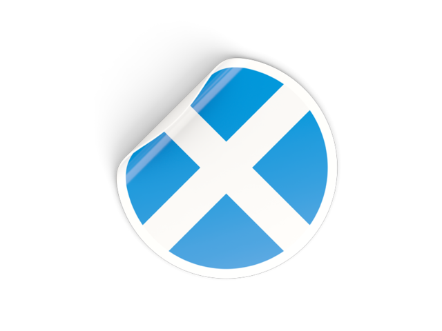 Round sticker. Download flag icon of Scotland at PNG format