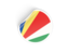 Seychelles. Round sticker. Download icon.