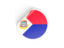 Sint Maarten. Round sticker. Download icon.