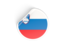 Slovenia. Round sticker. Download icon.