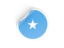 Somalia. Round sticker. Download icon.