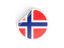 Svalbard and Jan Mayen. Round sticker. Download icon.