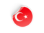 Turkey. Round sticker. Download icon.