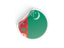 Turkmenistan. Round sticker. Download icon.