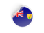 Turks and Caicos Islands. Round sticker. Download icon.