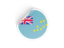 Tuvalu. Round sticker. Download icon.