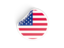 United States of America. Round sticker. Download icon.