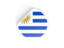 Uruguay. Round sticker. Download icon.