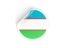 Uzbekistan. Round sticker. Download icon.